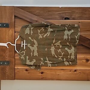 Free People camo tee shirt